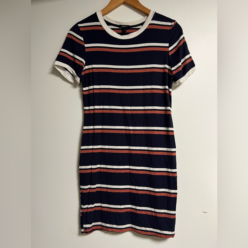 Striped Short Sleeve Dress